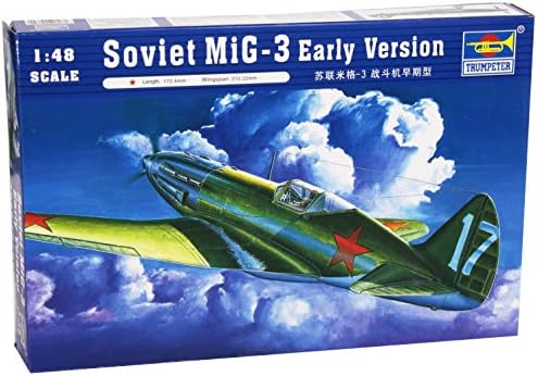 Trumpeter 1/48 MiG3 Early Version Soviet Fighter Model Kit Faller