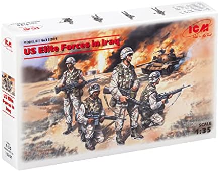 ICM 35201 Plastic Military Model Kit US Elite Forces in Iraq (4 Figures - 4 Soldiers) - Scale 1:35 Icm