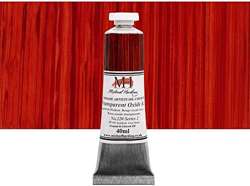 Michael Harding Artist Oil Colours, Transparent Oxide Red, 40ml Tube, 22040 Michael Harding