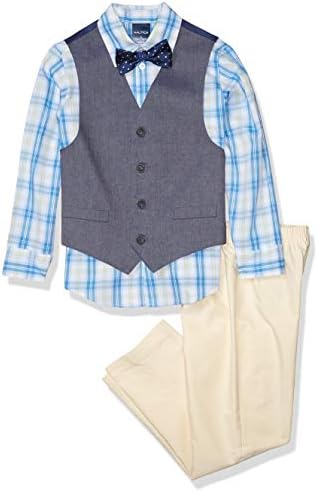 Nautica Boys' 4-Piece Legacy Formal Set, Includes Vest, Pants, Dress Shirt, and Tie Nautica