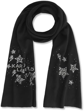 Karl Lagerfeld Paris Women's Accessories Scarf,Black,0S Karl Lagerfeld