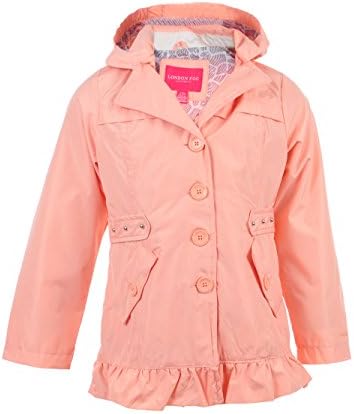 London Fog Girls' Trench Coat (Melon, 6X) London Fog