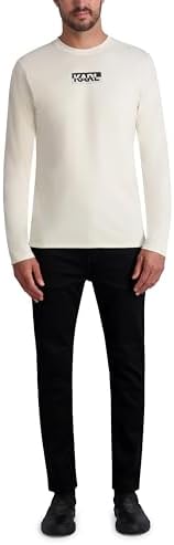 KARL LAGERFELD Men's Colorblock Crewneck Short Sleeve Solid T-Shirt Karl Lagerfeld