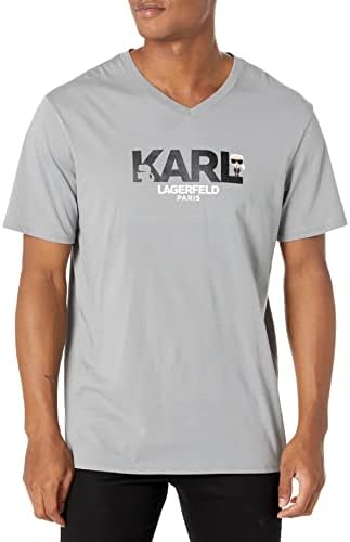 KARL LAGERFELD Men's Karl Profile V-Neck Shirt Karl Lagerfeld