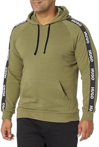 HUGO Men's Logo Taping Hooded Sweatshirt Hugo