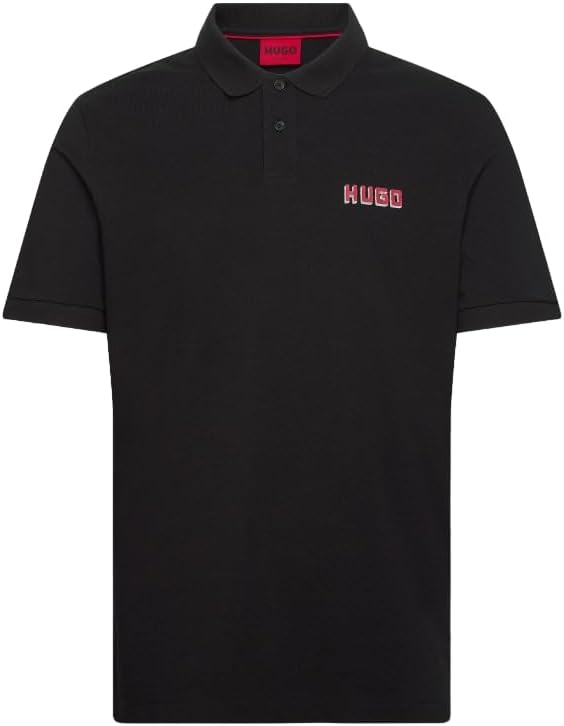 HUGO Men's Block Logo Short Sleeve Polo Shirt Hugo