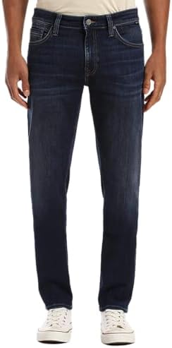 Mavi Men's Matt Mid Rise Relaxed Straight Leg Jeans, Deep Brushed Williamsburg, 42 x 30 Mavi