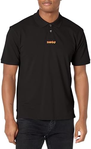 HUGO Men's Flames Logo Short Sleeve Polo Shirt Hugo