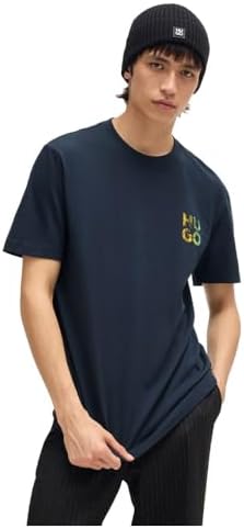 HUGO Men's Stacked Logo Short Sleeve Tshirt Hugo