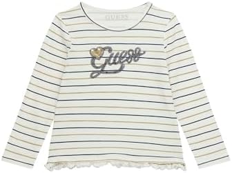 GUESS Girls' Eco Long Sleeve Sequin T-Shirt Guess