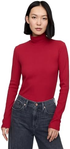 GAP Women's Long Sleeve Brushed Rib Turtle Neck Gap