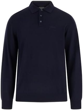 GUESS Men's Long Sleeve Wool Carter Sweater Polo Guess