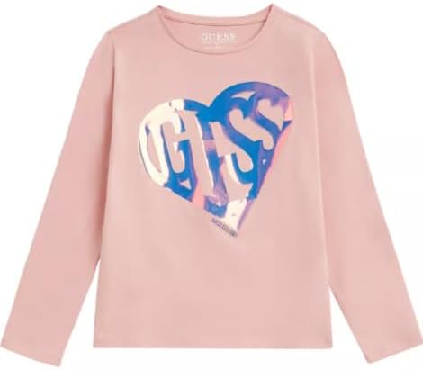 GUESS Girls' Eco Long Sleeve Heart Shirt Guess