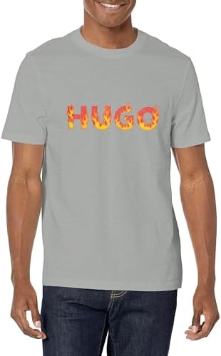 HUGO Men's Flames Logo Short Sleeve Tshirt Hugo