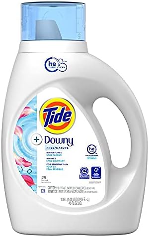 Tide Liquid Detergent Free + Downy 46 Fluid Ounce Tide