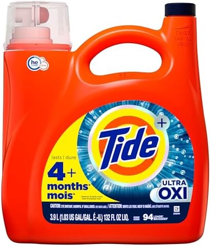 Tide Ultra OXI, жидкий стиральный порошок, 94 стирки, мощная эффективность и свежесть Tide