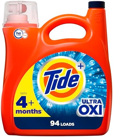 Жидкий стиральный порошок Tide Ultra Oxi, совместимый с HE, на 59 стирок, 2,48 л, мощная формула, удаление пятен Tide