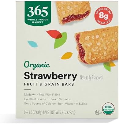 365 by Whole Foods Market, Organic Strawberry Cereal Bar 6 Count, 7.8 Ounce 365 by Whole Foods Market