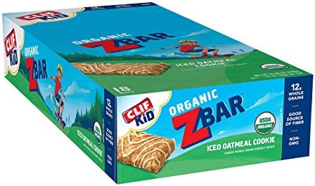 CLIF KID ZBAR - Organic Granola Bars - Iced Oatmeal Cookie - Non-GMO - Organic -Lunch Box Snacks (1.27 Ounce Energy Bars, 18 Count) Clif Bar