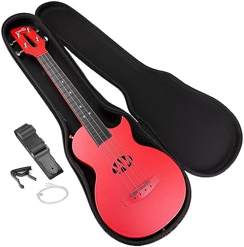 RockJam, 4-String Ukulele, Red, Full (RJUK-CF-RD) RockJam