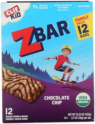 Clif, Bar Z Chocolate Chip Organic 12 Count, 15.24 Ounce Clif Bar