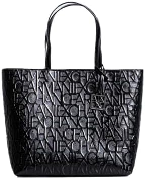 Armani Exchange Embossed Logo Zip Top Tote Bag A｜X Armani Exchange