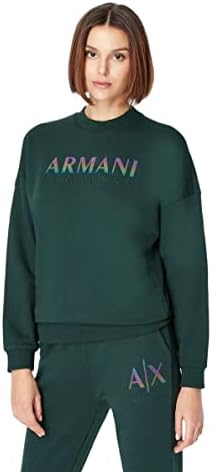 Худи A｜X Armani Exchange с переливающимся логотипом, удобного кроя, для современных девушек A｜X Armani Exchange