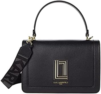 Karl Lagerfeld Paris Simone Crossbody, Blk/Gold Karl Lagerfeld