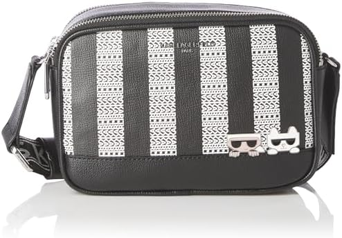 Karl Lagerfeld Paris Maybelle Crossbody, Black/White Karl Lagerfeld