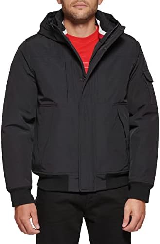 Tommy Hilfiger Men's Arctic Cloth Hooded Utility Bomber Tommy Hilfiger