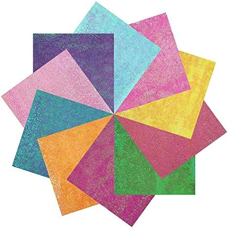 1Pack(50pcs) Easy Origami Iridescent Paper for Beginners,DIY Cool Simple Origami Crane for Paper Art (10 X 10) Esowemsn