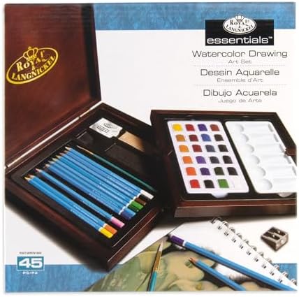 Royal & Langnickel RSET-WPEN1600 Premier Watercolor Pencil Drawing Art Set, 42-Piece Royal & Langnickel