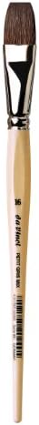 da Vinci Watercolor Series 991 Petit Gris Mix Paint Brush, Flat Russian Blue Squirrel Hair/Synthetic Mix with Lacquered Non-Roll Handle, Size 16 (991-16) Da Vinci Brushes