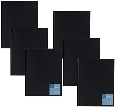 Black Hardcover Sketchbook by Artist's Loft - Acid Free and Smudge Resistant Paper, Sketch Pad for Drawing, Sketching, Writing - Bulk 6 Pack Artist's Loft