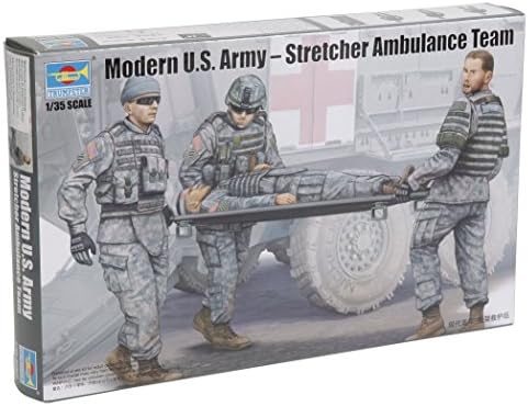 Trumpeter Modern US Army Stretcher Ambulance Team Model Kit Trumpeter