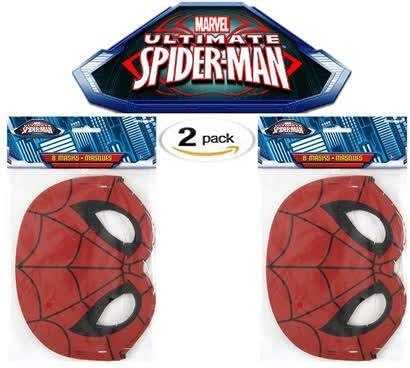 Spider-Man Party Mask, 8 ct (Two Pack) Marvel