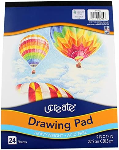 Pacon UCreate Drawing Paper Pad, 9" x 12", Heavyweight 17 Pacon