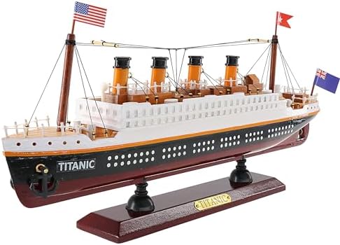 NAUTIMALL RMS Titanic Model Wooden Cruise Ship Model 14" Fully Assembled Display Nautical Home Decoration Sailboat Decor Maritime Gift Decor for Home NAUTIMALL