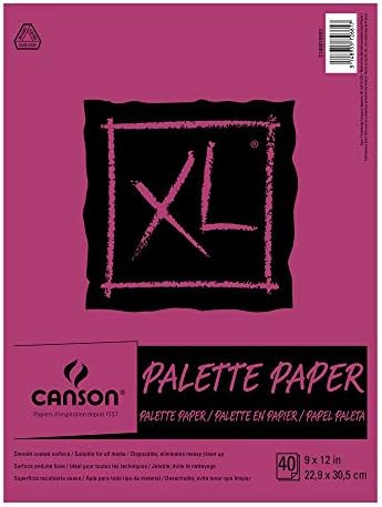 Canson XL Series Palette Pad, 9” x 12”, Fold-over Cover, 40 Sheets (100510953) Canson