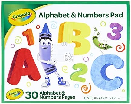 Crayola Alphabet Pad, Tracing Worksheets, 30 Pages, White, 10 x 8 Inches Crayola