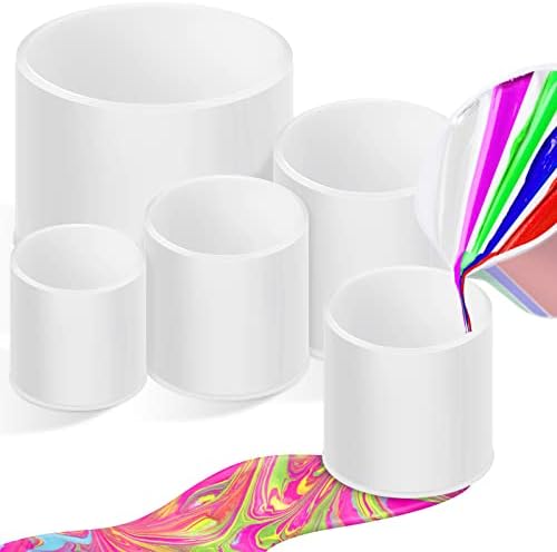 4 Pcs Open Cup Bundle for Acrylic Paint Pour Silicone Leaky Floating Open Cups Acrylic Paint Pouring Open Cups for DIY Resin Acrylic Paint, white Gerrii