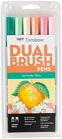 Tombow Dual Brush Pen Set, Just Peachy 6 Tombow