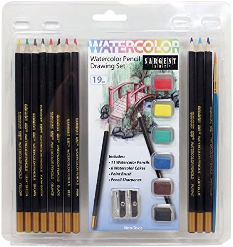 Sargent Art 22-7281 19 Piece Adult Watercolor Pencil Drawing Set Sargent Art