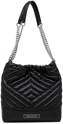 A | X ARMANI EXCHANGE Victoria Small Bucket Bag, Black A｜X Armani Exchange