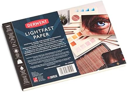 Блокнот для эскизов Derwent Lightfast 17.8 x 25.4 см, идеально подходит для угольной живописи и создания художественных эффектов Derwent