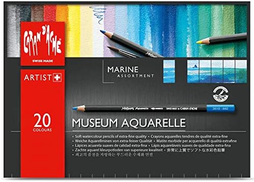 Caran D'ache Museum Aquarelle Pencil Sets Marine set of 20 colours (3510.920) CARAN d'ACHE