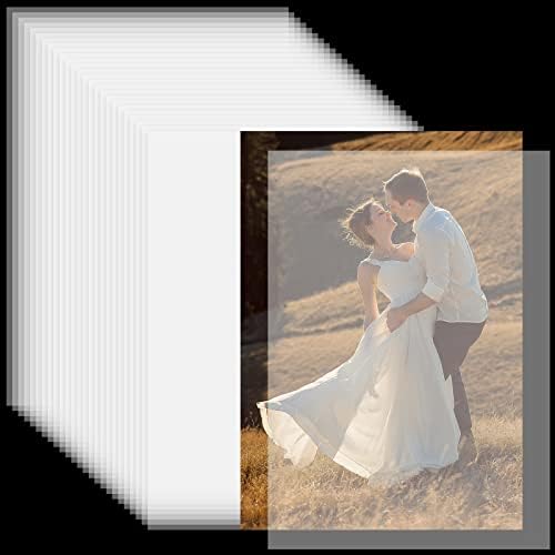 Kosiz 300 Sheets Translucent Vellum Paper for Wedding Invitations Save The Date Cards Printable Tracing Paper Clear Vellum Paper for DIY Wedding Reception Invitations Envelopes (4 x 6 Inch) Kosiz