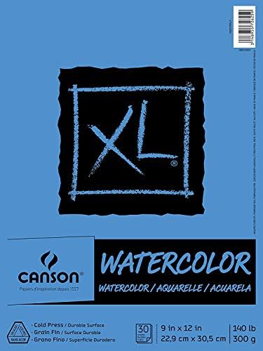 Бумага для акварели Canson XL, два блока по 30 листов, размером 23 см x 30 см, плотность 300 г/м² Canson