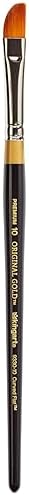 KINGART Premium Original Gold 9330-10 Curved Flat Shader Series Artist Brush, Golden Taklon Synthetic Hair, Short Handle, for Acrylic, Watercolor, Oil and Gouache Painting, Size 10 Kingart