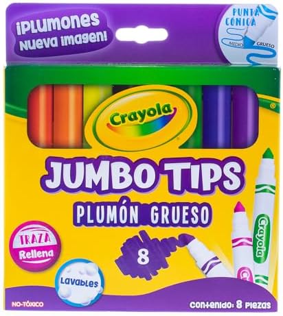 Crayola Washable Markers, Broad Point, Classic Colors, 8/Pack (58-7808) Crayola